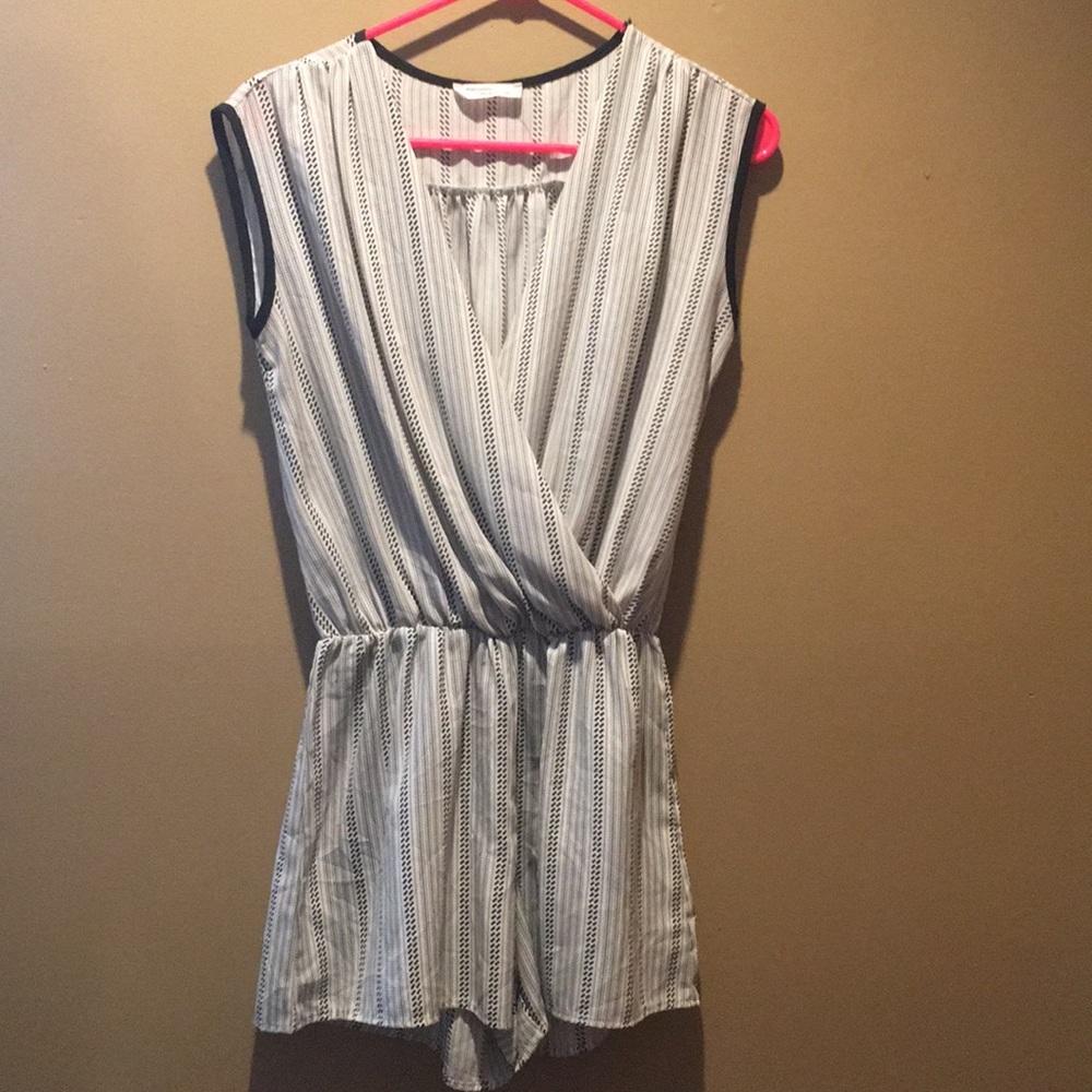 Black and white romper
